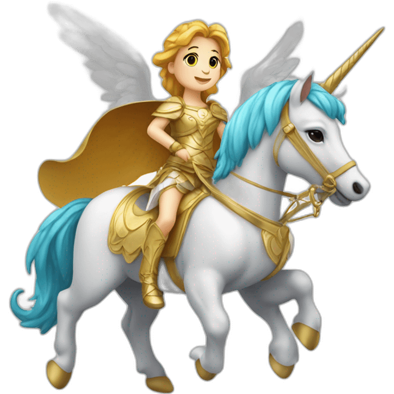 ange sur licorne emoji