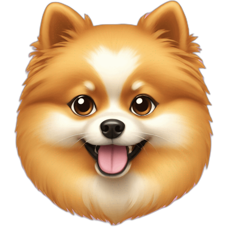 pomeranian eating emoji