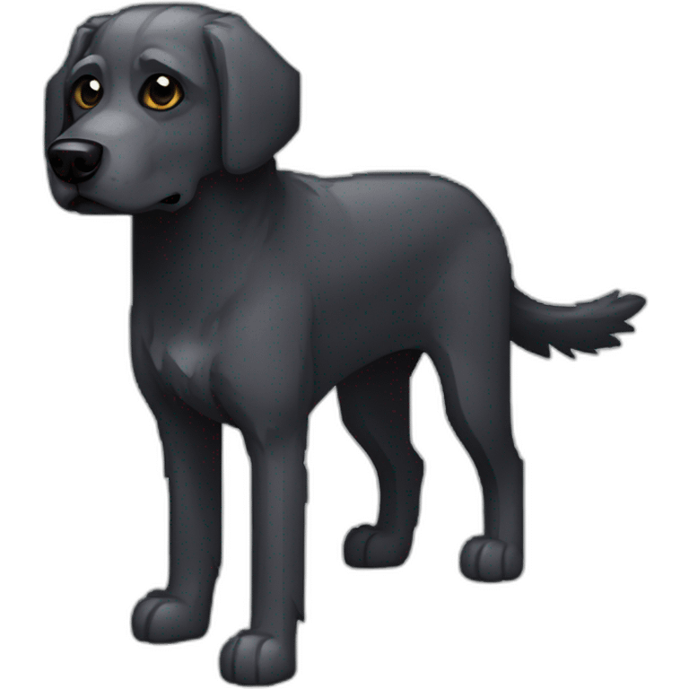 pixel-art-dark-grey-dog emoji