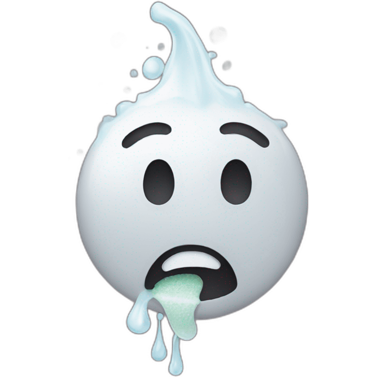 emoji Face with salt pouring out of mouth emoji