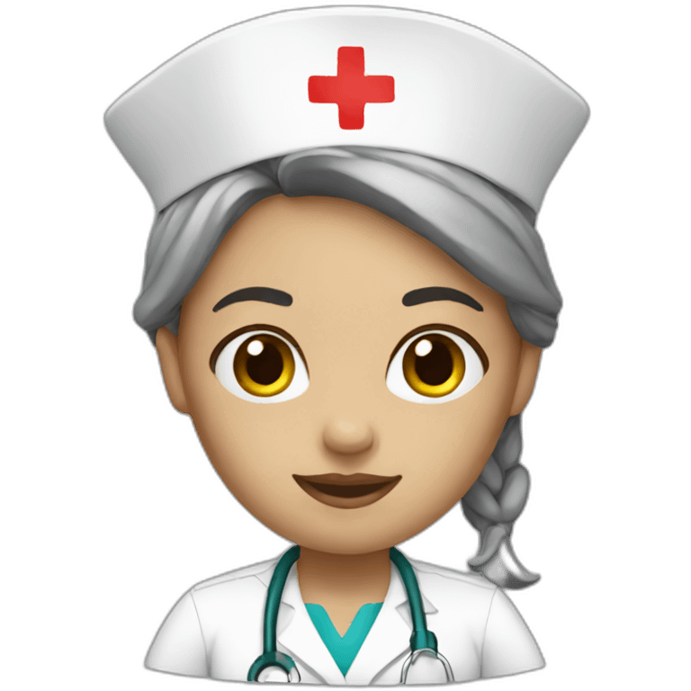 white female nurse emoji