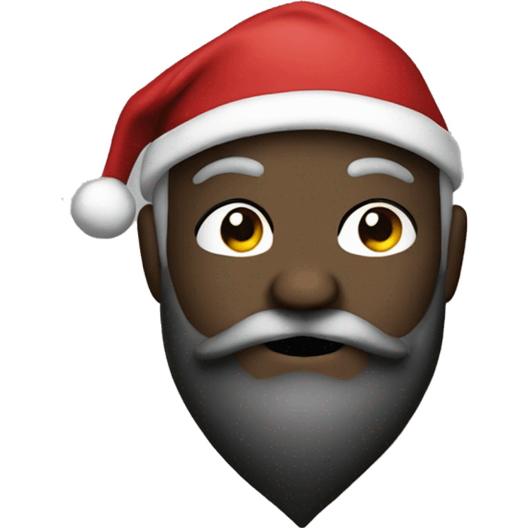 Santa wearing all black like a ninja emoji