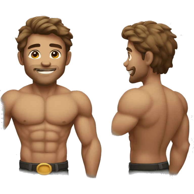 muscular and handsome men emoji