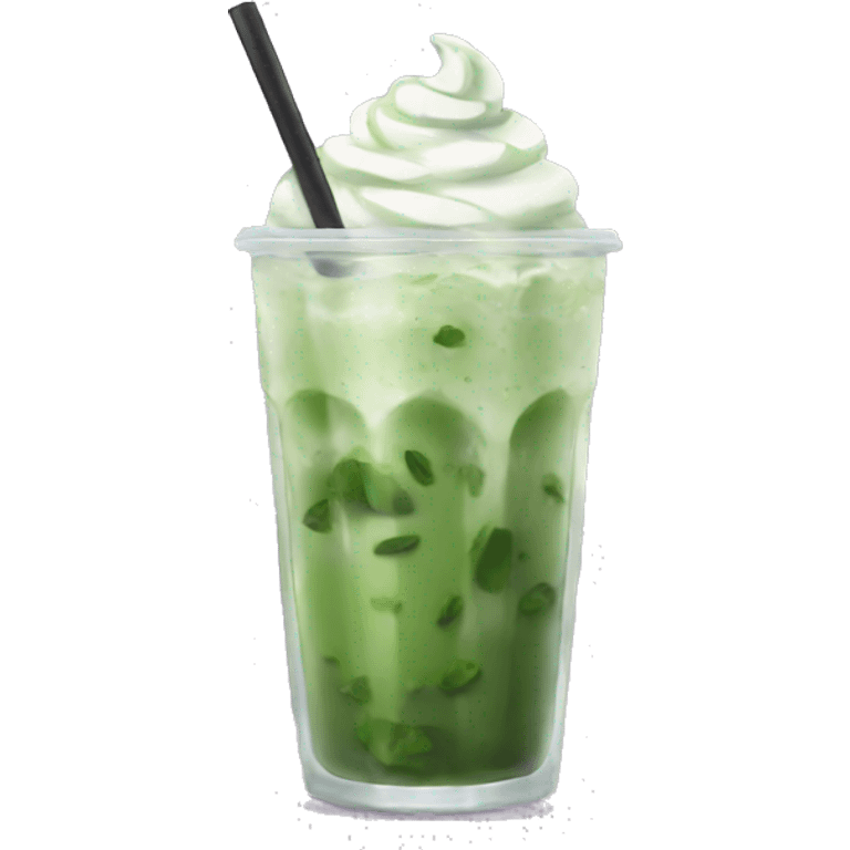 iced matcha latte  emoji