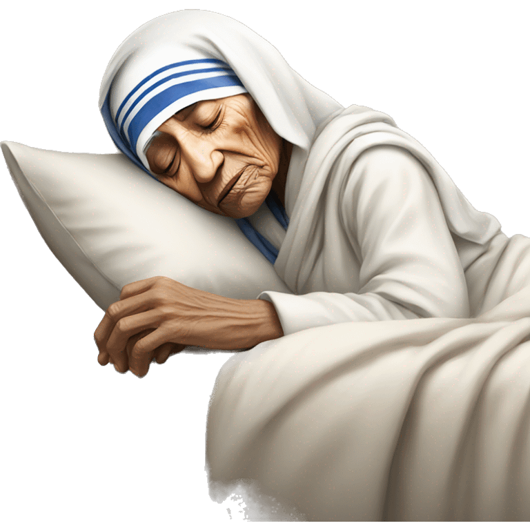 mother teresa is sleeping  emoji