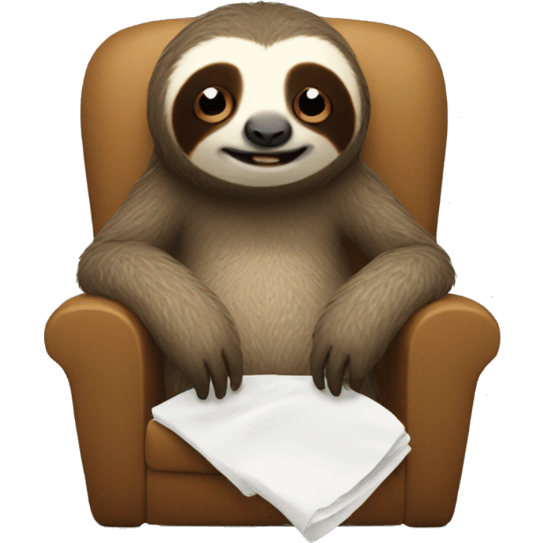 sloth watching tv emoji