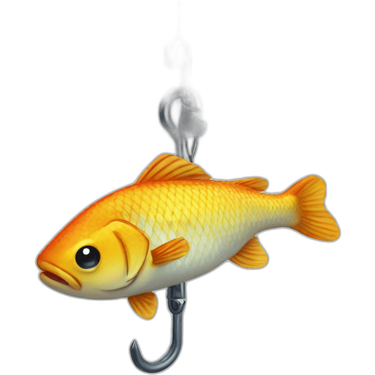 Fish on a hook emoji