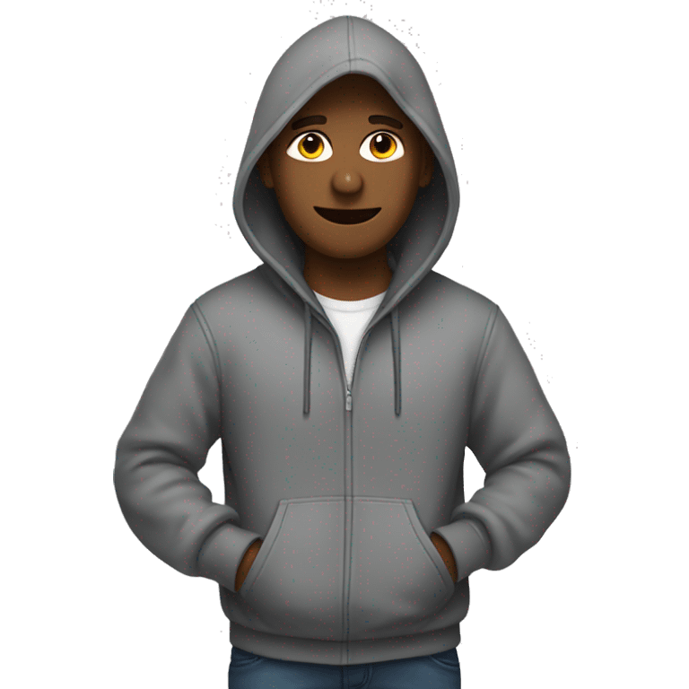 David wears a hoodie emoji