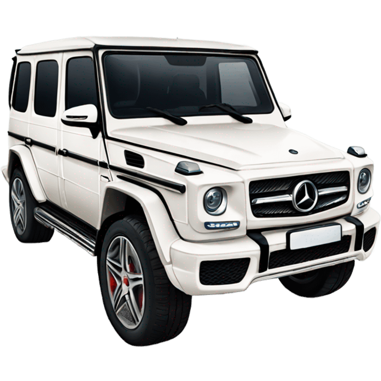 White Mercedes gwagon emoji