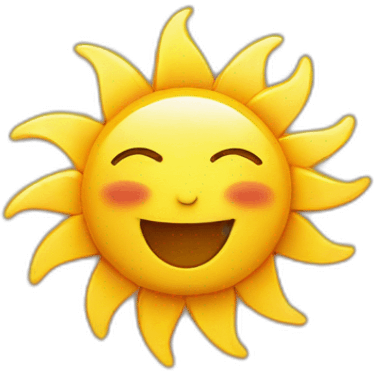 delighted sun in love emoji