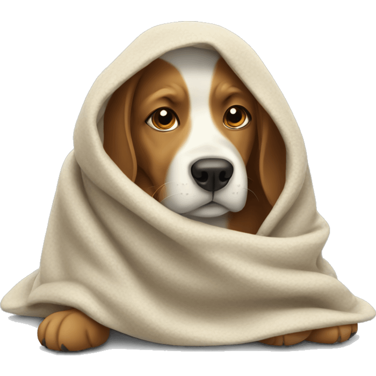 Dog under blanket emoji