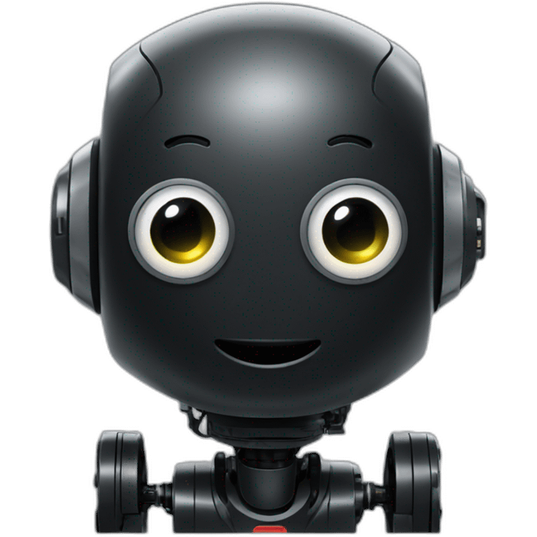 black collaborative robot emoji