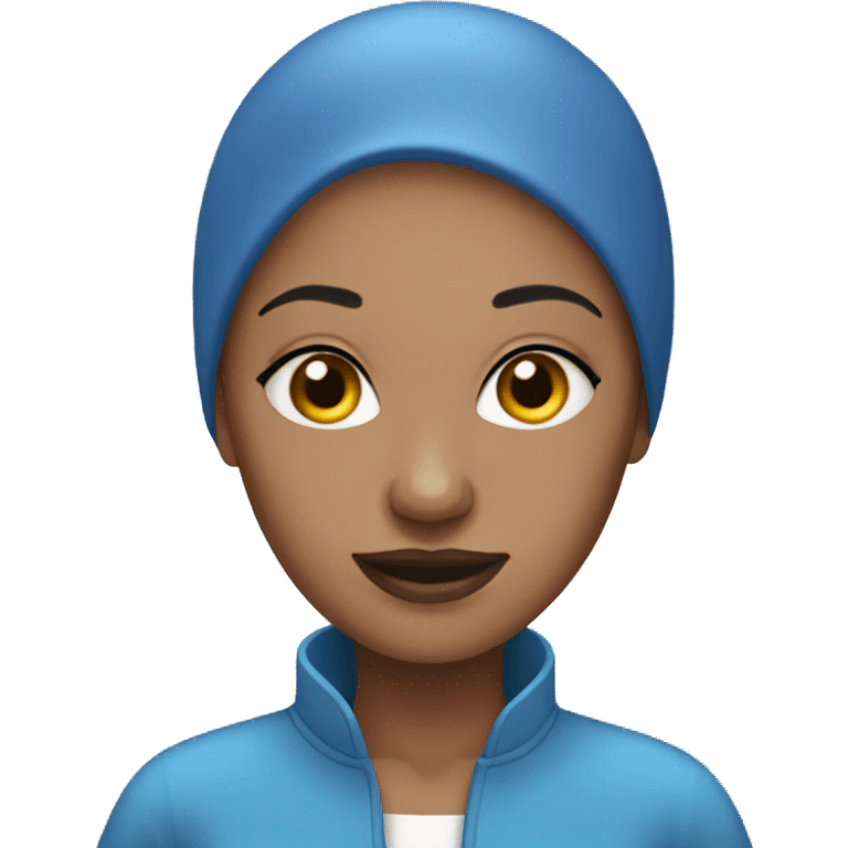 blue skin bald woman emoji