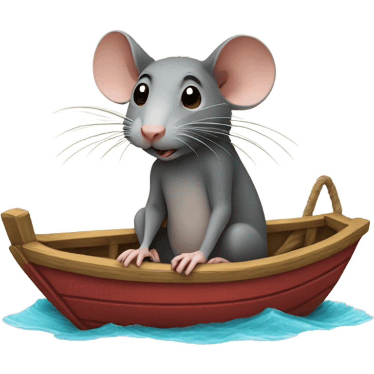 Rat on a boat  emoji