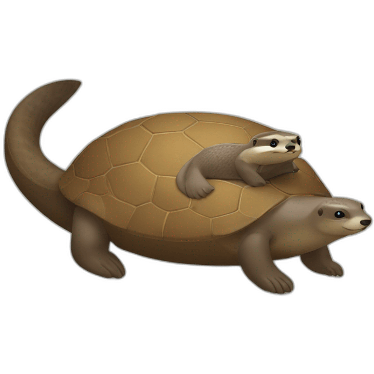 Loutre sur tortue  emoji