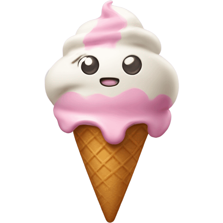 Ice cream with sauce and marshmallows  emoji