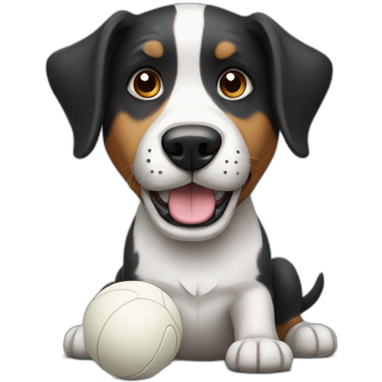 dog with ball emoji