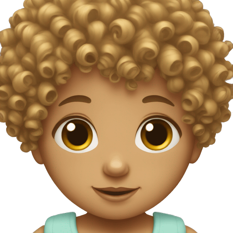 curly haired baby emoji