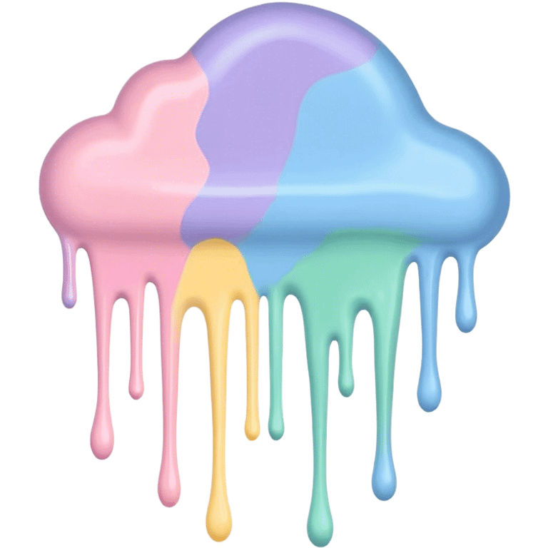 melted pastel paint colors  emoji