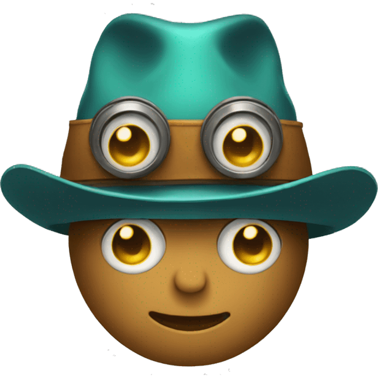 hat with two eyes emoji