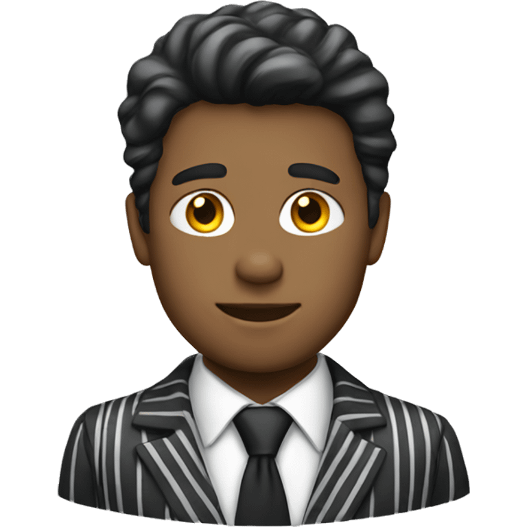 white male with stripe suit emoji