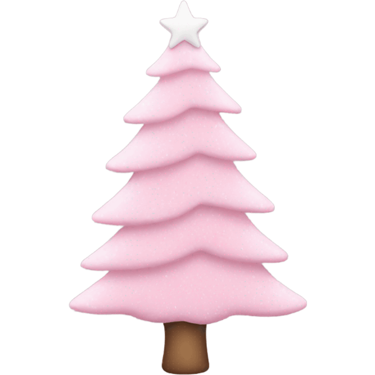 pastel pink christmas tree emoji