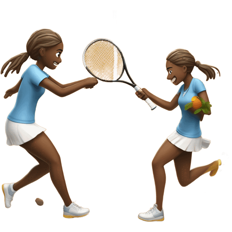 Playing tennis in the mud emoji