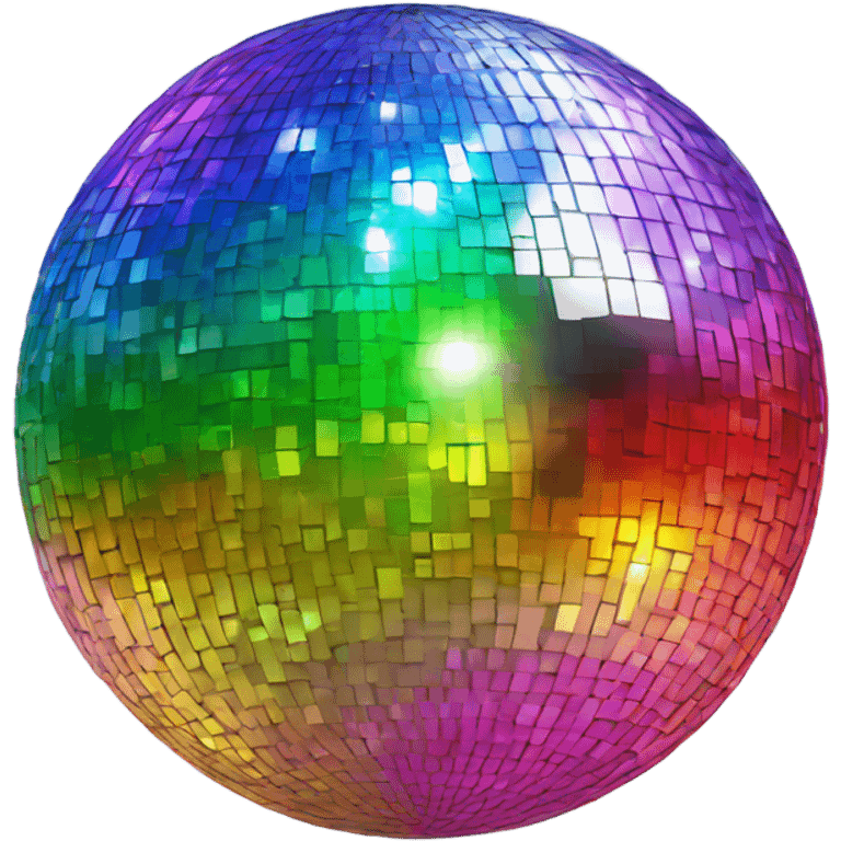 Rainbow mirrorball emoji