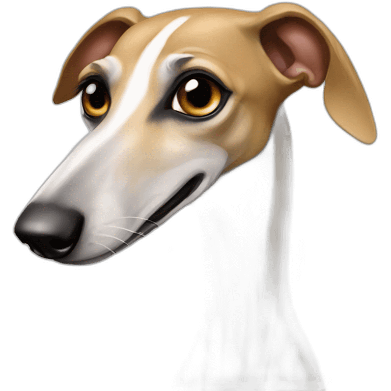 Galgo espanol with long snoot emoji