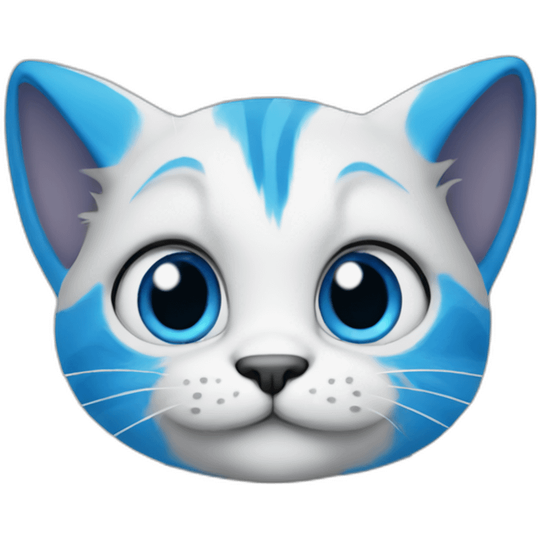 Blue smurf cat emoji