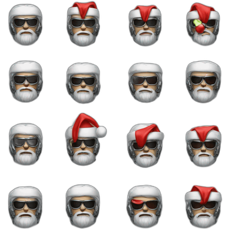 Terminator Santa Claus emoji