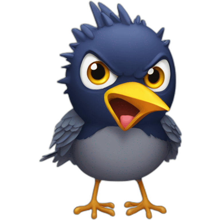 Angry starling emoji