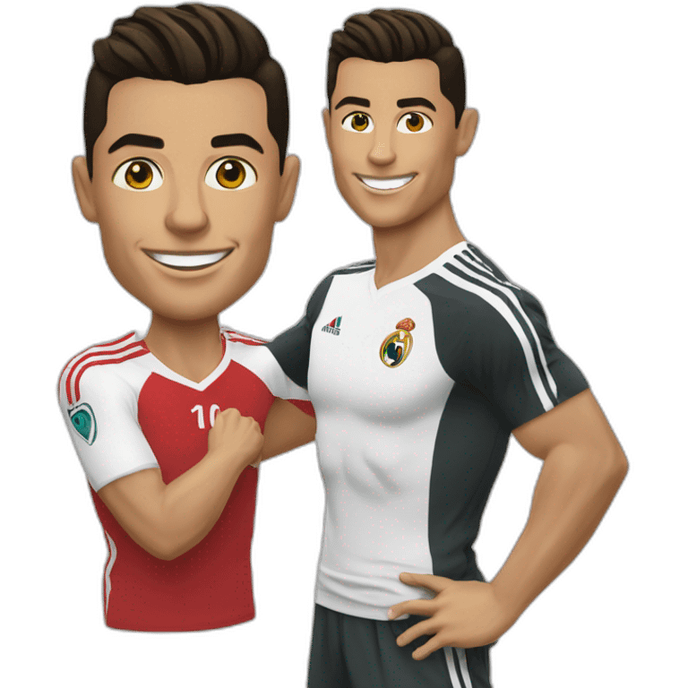 Cristiano Ronaldo fait un coeur emoji