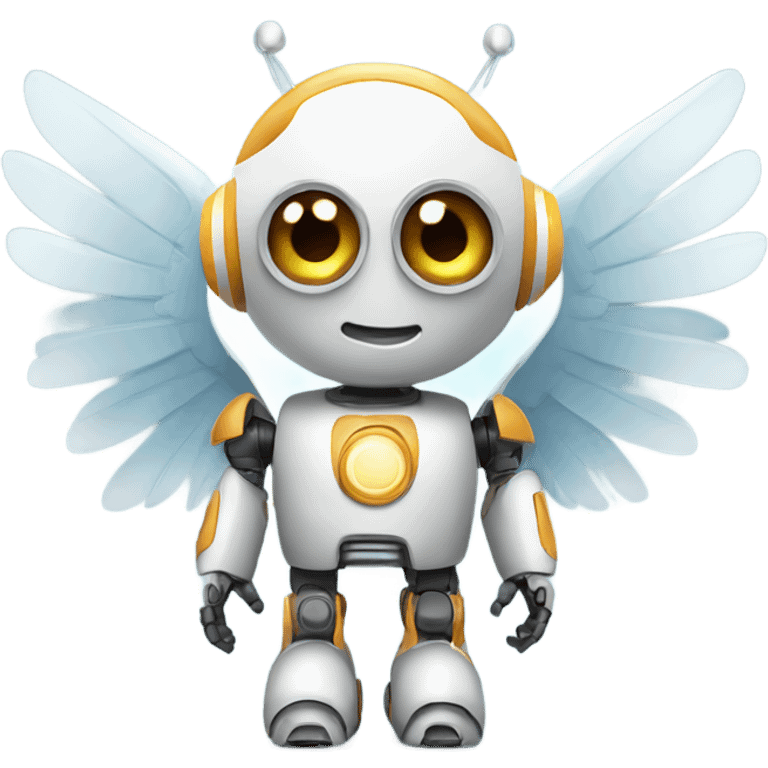 cute robot with wings emoji