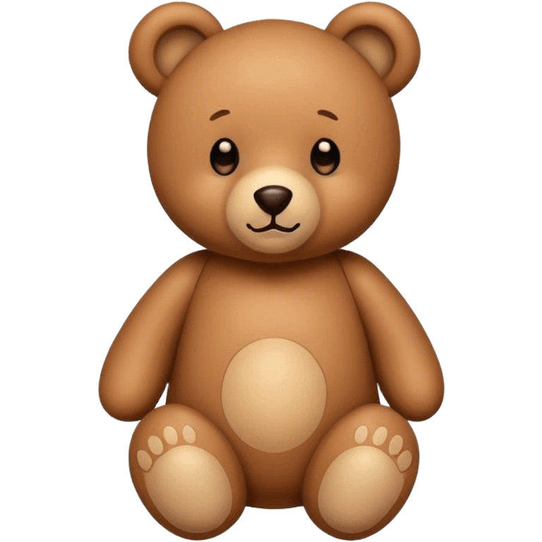 A cute brown teddy emoji