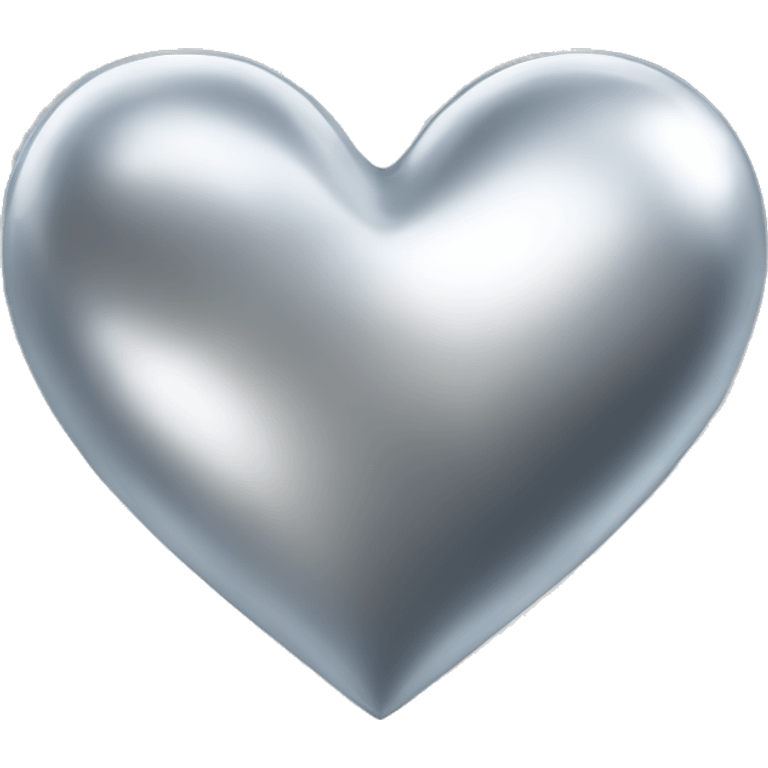 A shiny silver heart emoji