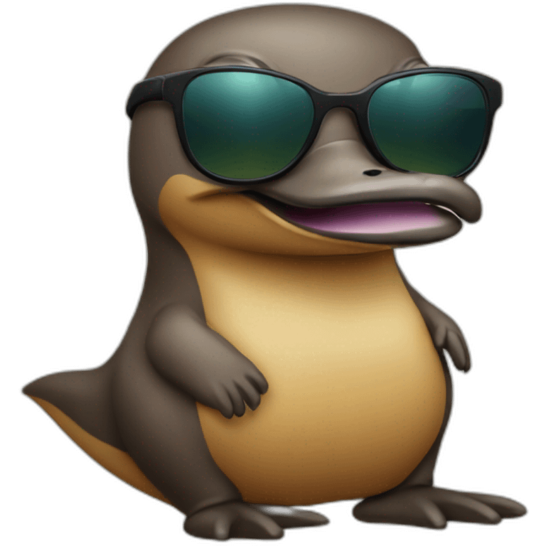 platypus with sunglasses emoji