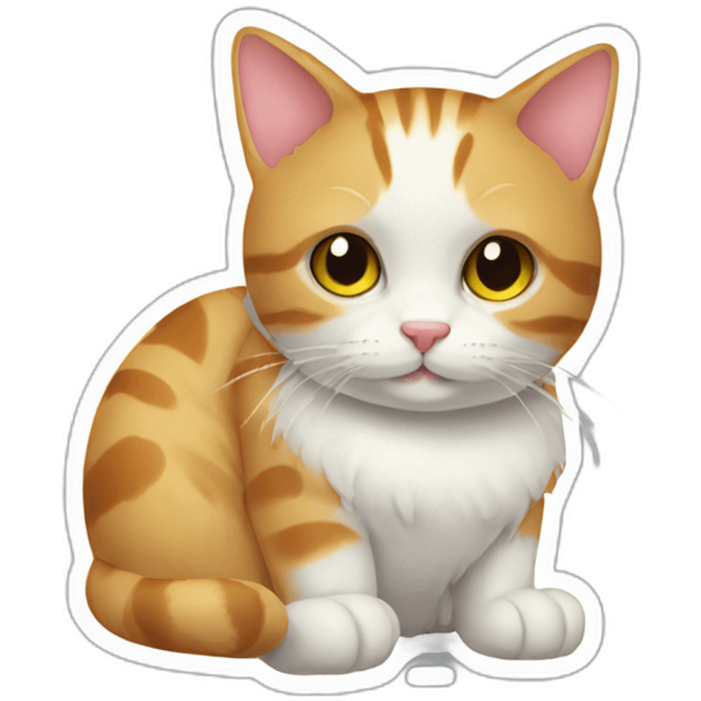 Sticker cat emoji