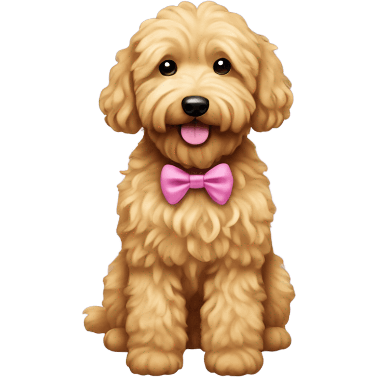 Golden doodle hair bow emoji