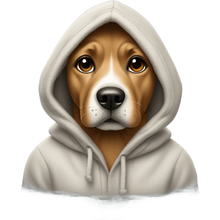 Dog with hoodie emoji