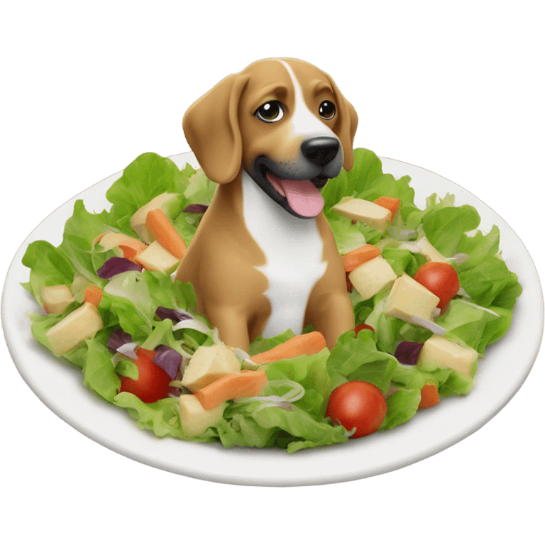 Dog salad ￼ emoji