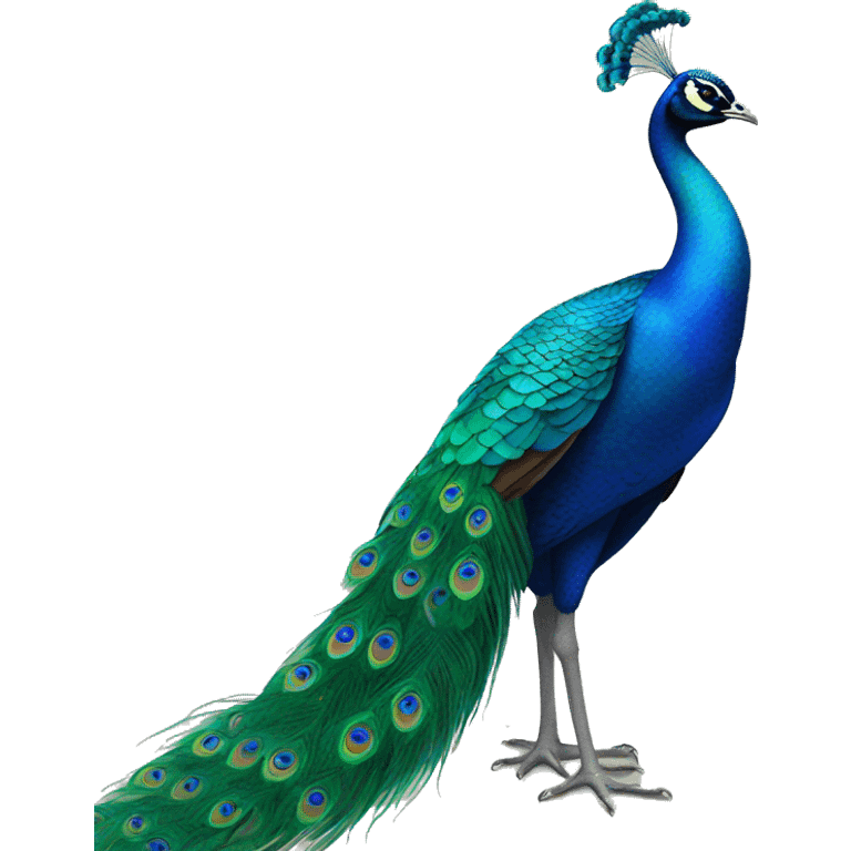 Peacock in love emoji