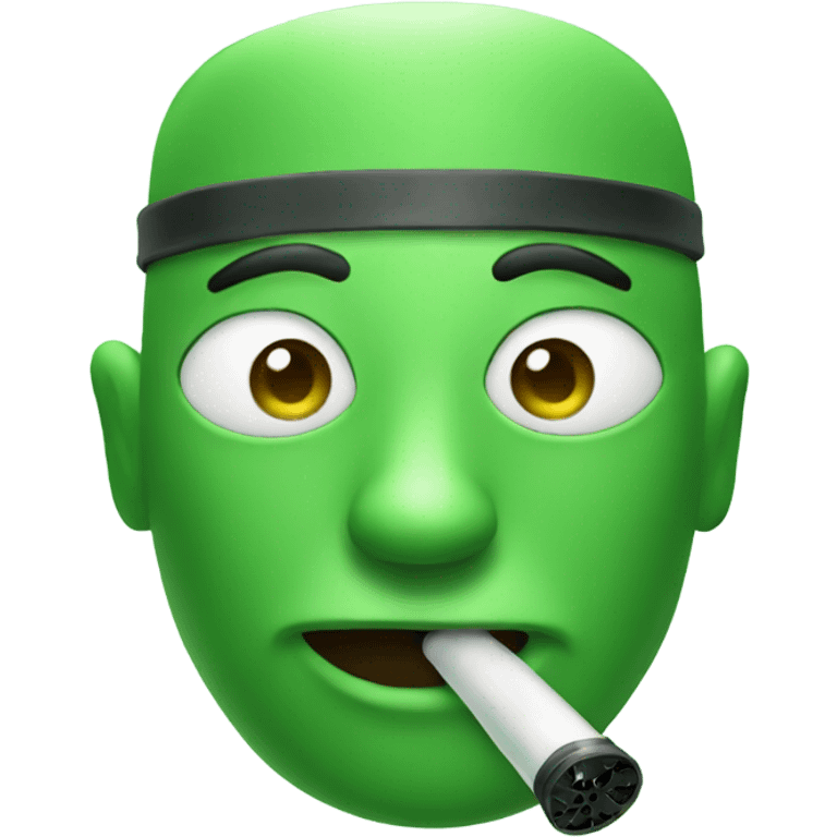 A green vape emoji