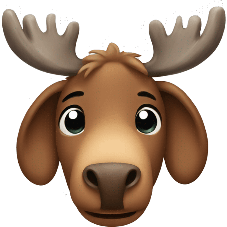 Cute moose  emoji