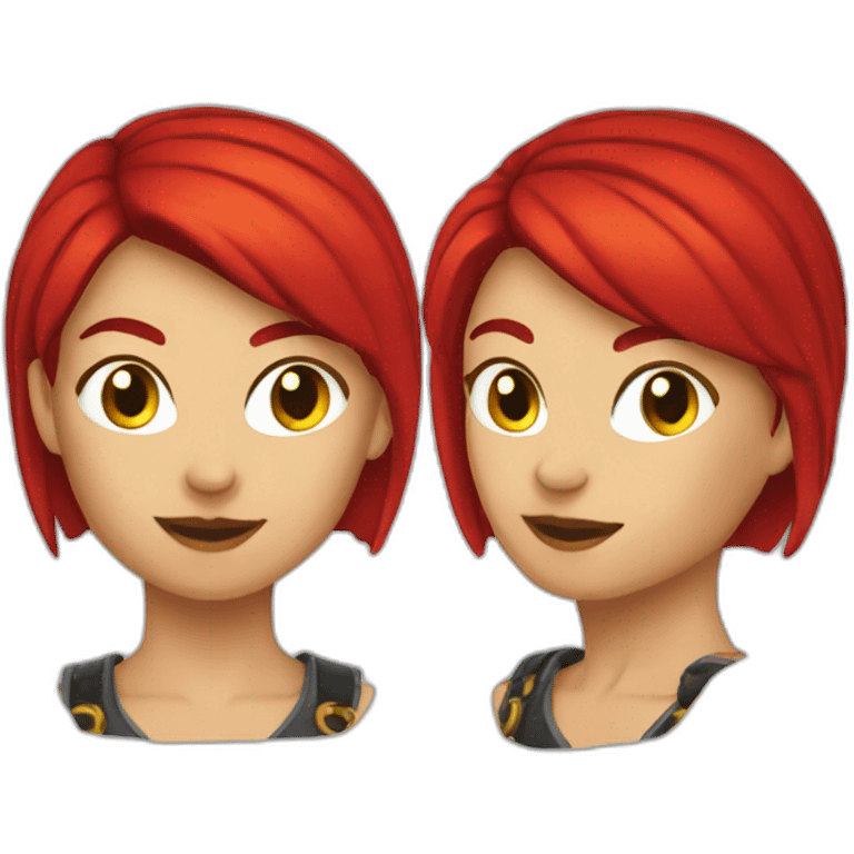 female-pirate-red-short-haircut-hook-hand emoji