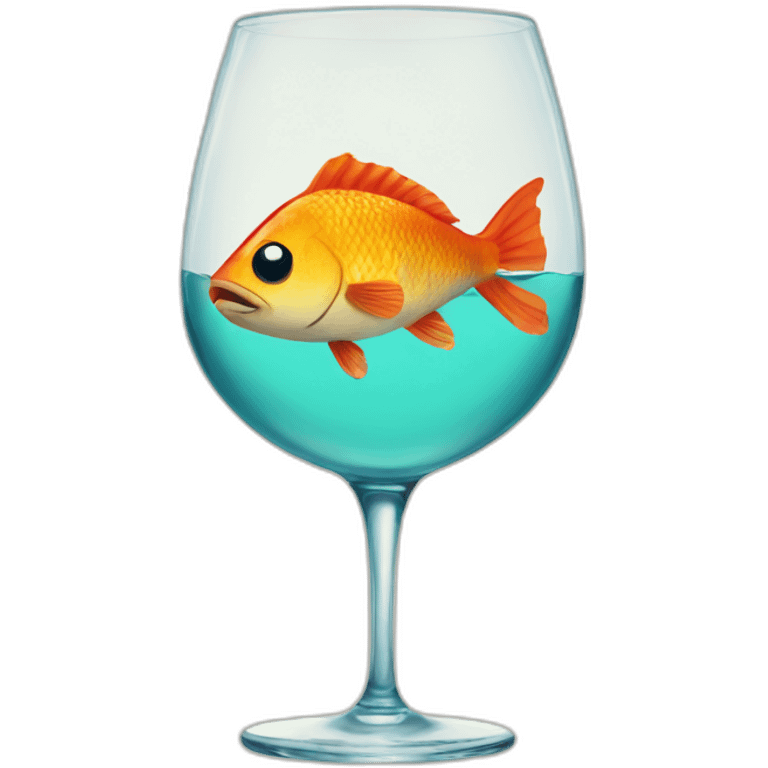 fish drinking wine emoji