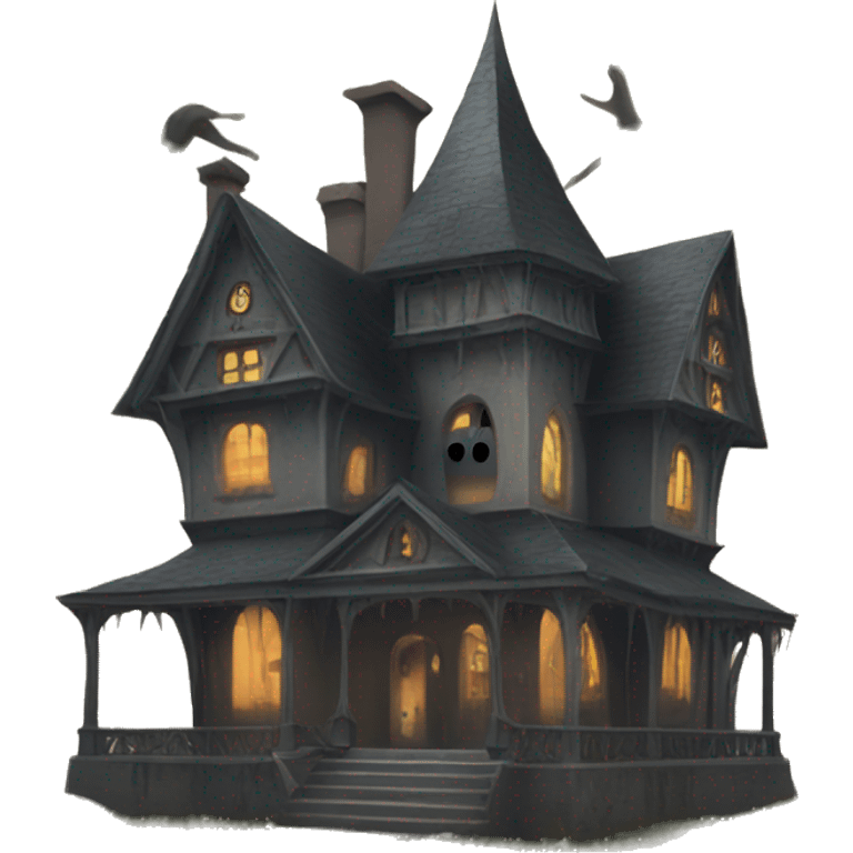 Haunted manor in the woods  emoji