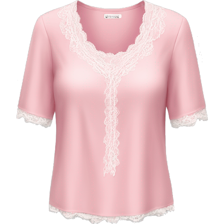  pink top with lace emoji