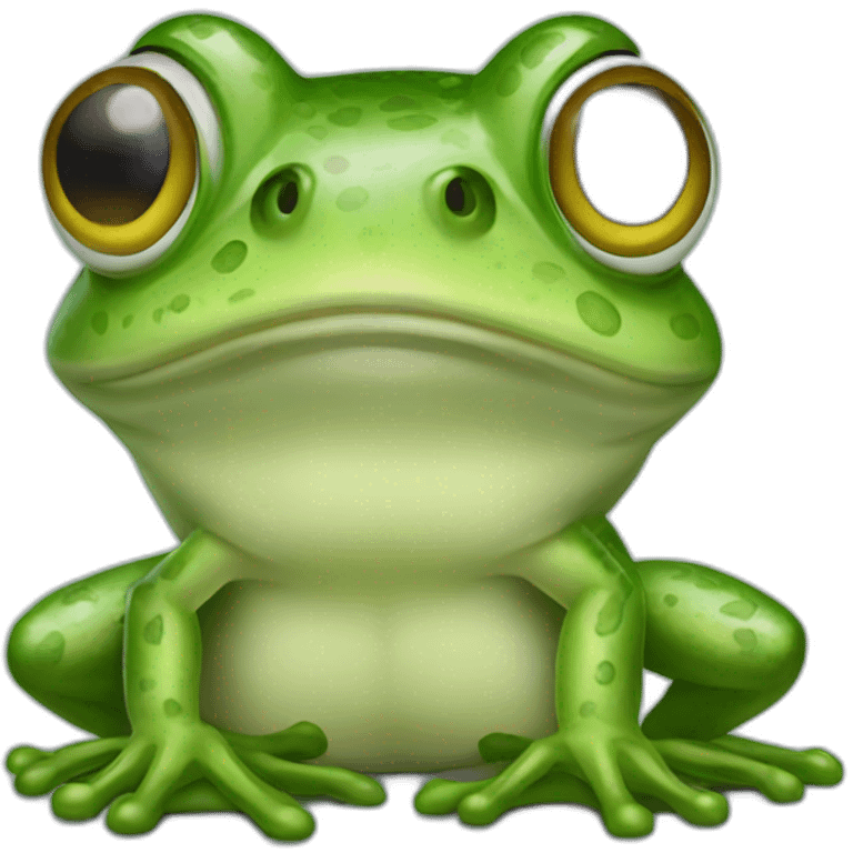 Realistic frog emoji