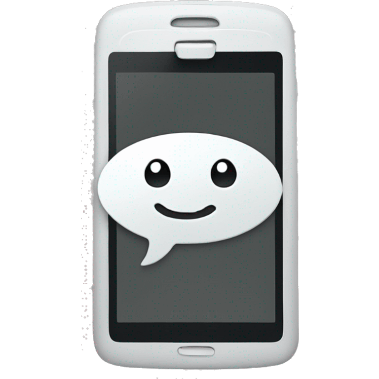 phone with text bubble  emoji